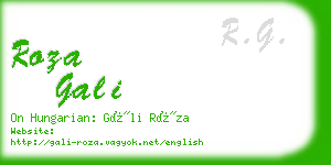 roza gali business card